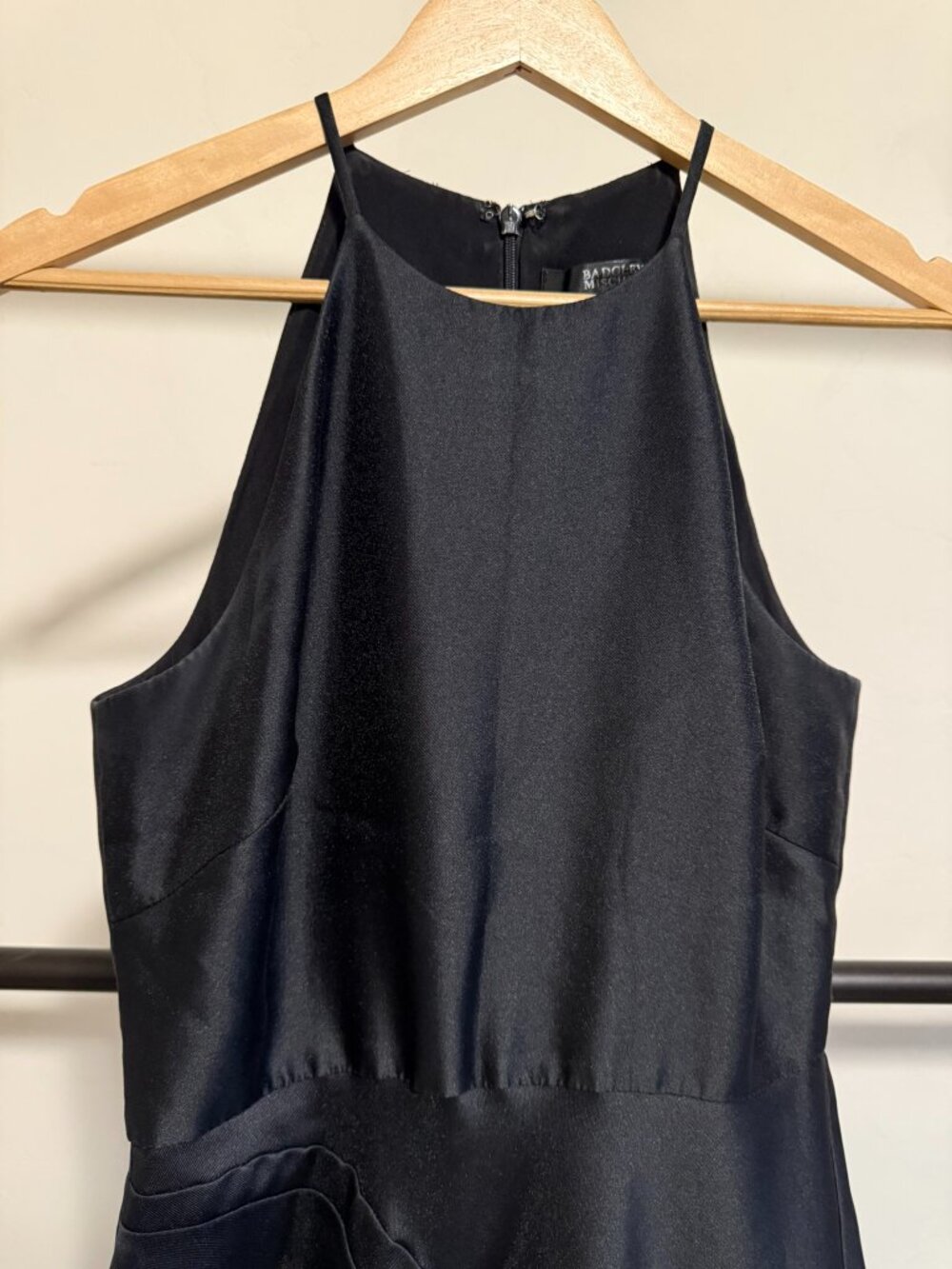 Badgley Mischka Black Sculptural Gown 2 - Picture 5 of 10
